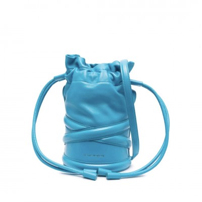 Alexander McQueen the Soft Curve Bucket Bag (Blue)